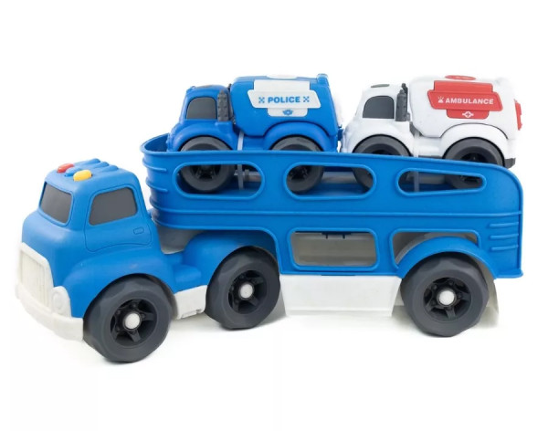 Автовоз игрушечный Geng Feng Truck Спецтранспорт, с машинками, биопластик