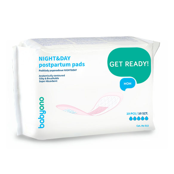 Прокладки послеродовые BabyOno Day&Night, гигиенические, 10шт.