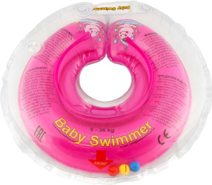 Круг BabySwimmer для купания новорожденных, с погремушкой 6-36m, вес 6-36кг