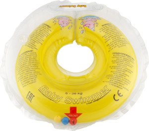 Круг BabySwimmer для купания новорожденных, с погремушкой 6-36m, вес 6-36кг