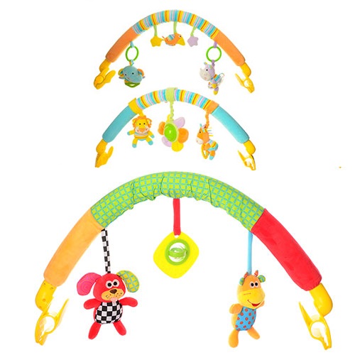 Игрушка на коляску NJ-016-FP-020, дуга на прищепках