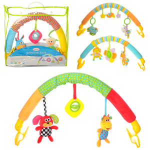 Игрушка на коляску NJ-016-FP-020, дуга на прищепках