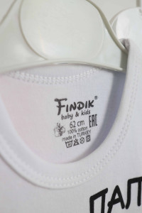 Боди-майка детский Findik 50% папа+50% мама= Я, унисекс, хлопок, 1-18 м