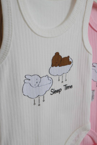 Боди-майка для мальчика и девочки Findik Sleep Time, летний, рубчик, 1-18 м