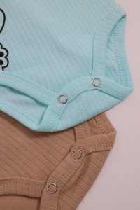 Боди-майка детский Findik Тигр, рубчик, 1-18 м