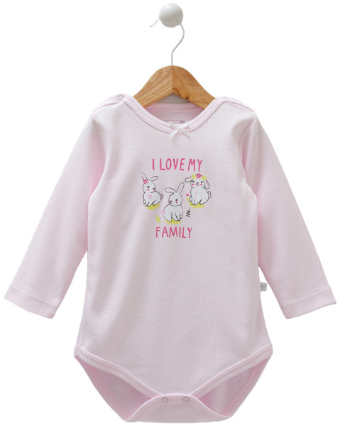 Бодик для девочки Caramell I Love My Family, хлопок, 9-24 м