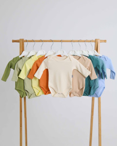 Боди детский Findik Однотонный, хлопок, унисекс, 1-18м