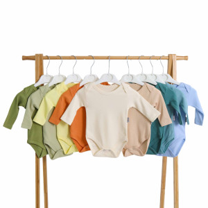 Боди детский Findik Однотонный, хлопок, унисекс, 1-18м