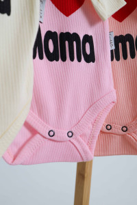 Боди детский Findik I love mama, унисекс, рубчик, 1-18m