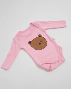 Бодик детский Findik Спящий мишка, унисекс, рубчик, 1-18 м