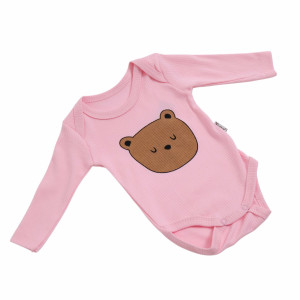 Бодик детский Findik Спящий мишка, унисекс, рубчик, 1-18 м