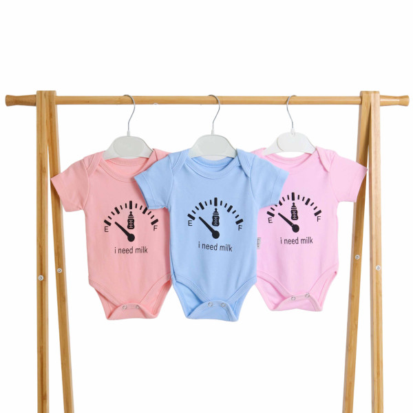 Боди-футболка летний Findik I need milk, хлопок, унисекс, 1-18м