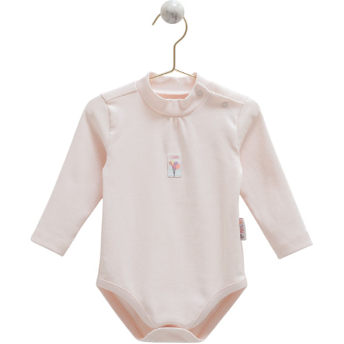 Бодик детский Caramell Basic с горлышком, для девочки, хлопковый, 3-18 м