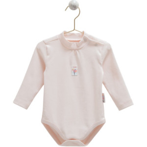 Бодик детский Caramell Basic с горлышком, для девочки, хлопковый, 3-18 м