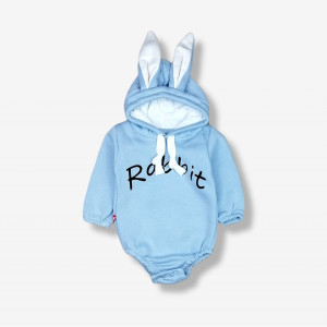 Боди детский MuratBaby Rabbit, хлопок с начесом, 6-18м
