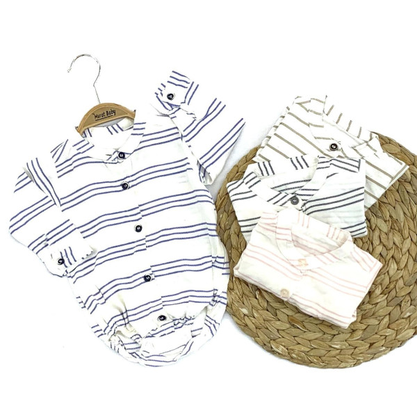 Боди для мальчика MuratBaby Полоска, хлопок, 3-24м