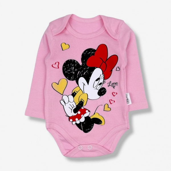 Боди для девочки MuratBaby МинниМаус, кулир, 1-12м