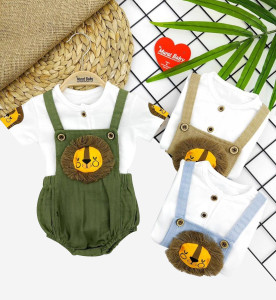 Костюм детский MuratBaby Лев, летний, лён, 6-24 м
