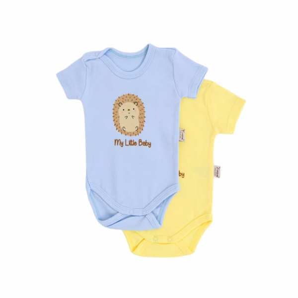 Бодик летний Findik Ежик My little baby, унисекс, интерлок, 1-18 м