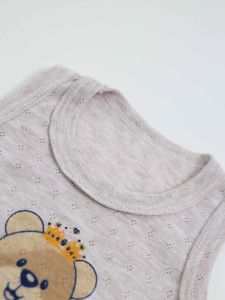 Боди-майка детский Findik Cute Bear, трансферная рибана, 1-18 м