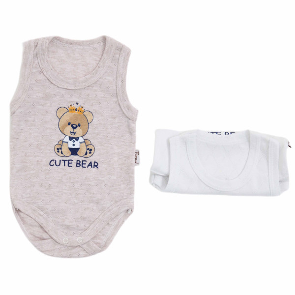 Боди-майка детский Findik Cute Bear, трансферная рибана, 1-18 м