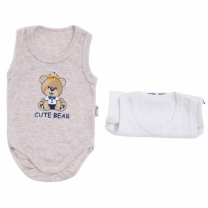 Боди-майка детский Findik Cute Bear, трансферная рибана, 1-18 м