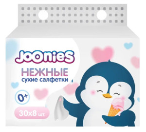 Бумажные платочки Joonies нежные, детские, 30шт./240шт.