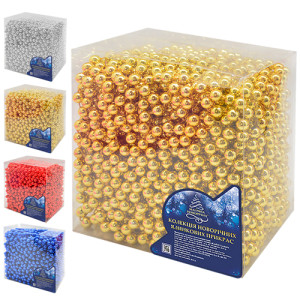 Бусы декоративные 8358, в тубе, диаметр 8мм, длина 25м