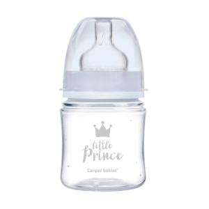 Бутылочка Canpol babies Easy Start Royal baby, шир.горл, пластик, соска силикон,  0m+, 120 мл