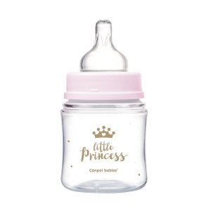 Бутылочка Canpol babies Easy Start Royal baby, шир.горл, пластик, соска силикон,  0m+, 120 мл