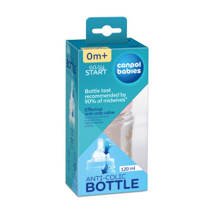 Бутылочка Canpol babies Easy Start Royal baby, шир.горл, пластик, соска силикон,  0m+, 120 мл