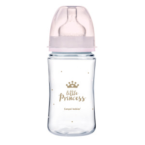 Бутылочка Canpol babies Easy Start Royal baby, шир.горл, пластик, соска силикон, 3m+, 240 мл