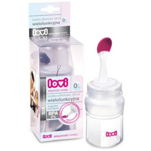 Бутылочка силиконовая с ложечкой Canpol Babies LOVI, многофункциональная, 120мл  
