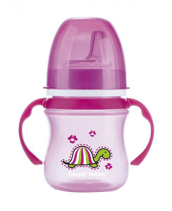 Поильник - непроливайка Canpol Babies EasyStart Цветные зверюшки, с силиконовым носиком, с ручками, 120 мл