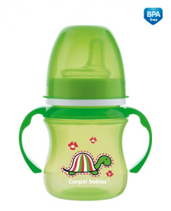 Поильник - непроливайка Canpol Babies EasyStart Цветные зверюшки, с силиконовым носиком, с ручками, 120 мл