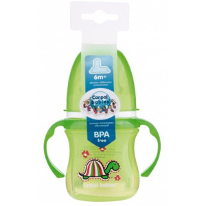 Поильник - непроливайка Canpol Babies EasyStart Цветные зверюшки, с силиконовым носиком, с ручками, 120 мл