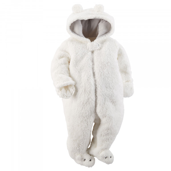 Комбинезон с капюшоном Carter's Sherpa Bunting, на молнии, 1-6м