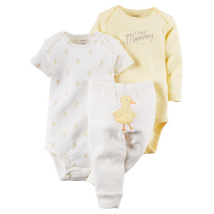 Набор 2 боди и штаны Carter's Уточка, 100 % хлопок, р.62-78