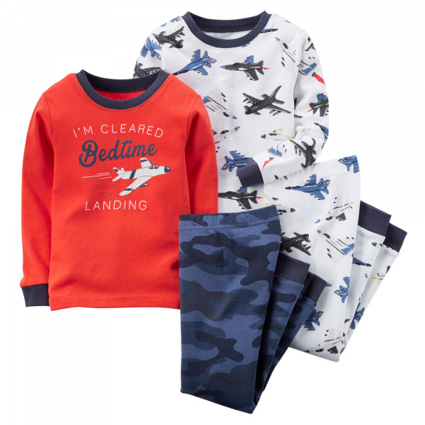 Набор пижам Carter's Летчик, для мальчика, 100 % хлопок, 6-18м