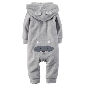 Комбинезон теплый с капюшоном Carter's Енот, на молнии, 9-12м