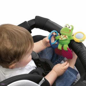 Погремушка Chicco Лягушонок, мягкая, с креплением на коляску
