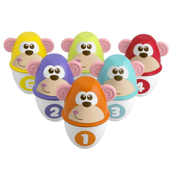 Игрушка Chicco Monkey strike, набор для боулинга