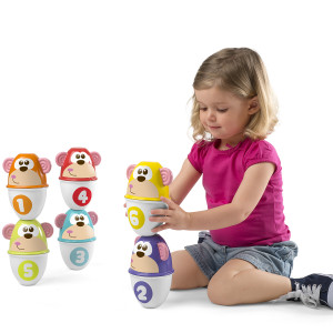 Игрушка Chicco Monkey strike, набор для боулинга