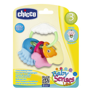 Погремушка - грызунок Chicco Рыбки, прорезыватель для зубов