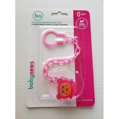 Держатель для пустышки с клипсой BabyNews