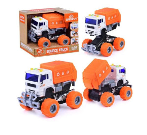 Машинка инерционная Wenyi Грузовик/Мусоровоз, со звуком и светом, 1:20