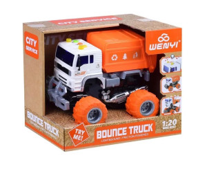 Машинка инерционная Wenyi Грузовик/Мусоровоз, со звуком и светом, 1:20
