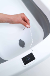 Ванночка для новорожденного Mom-be, складная, со сливом и термометром