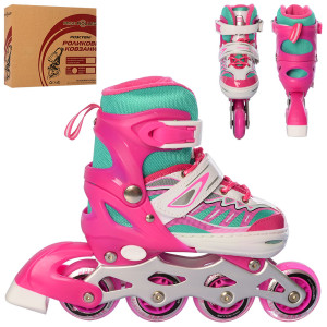 Роликовые коньки PROF1 KIDS A 4122, переднее колесо светится