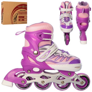 Роликовые коньки PROF1 KIDS A 4122, переднее колесо светится